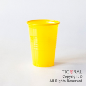 VASO 180CC LISO AMARILLO x 100 UNIDADES BELLA CUP