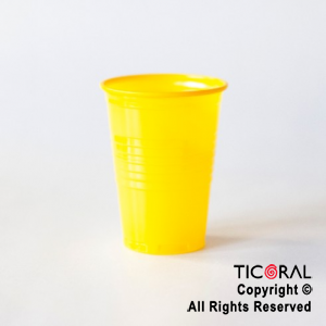 VASO 180CC LISO AMARILLO x 100 UNIDADES BELLA CUP