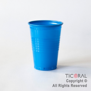 VASO 180CC LISO AZUL x 100 UNIDADES BELLA CUP