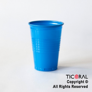 VASO 180CC LISO AZUL x 100 UNIDADES BELLA CUP