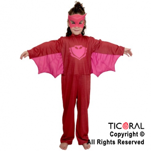 DISF HEROES EN PIJAMA OWLETTE ROJO TALLE 2 x 1