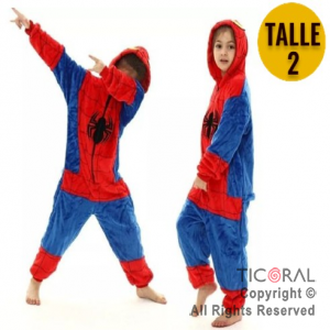 PIJAMA DISFRAZ SPIDERMAN INFANTIL TALLE 2 x 1