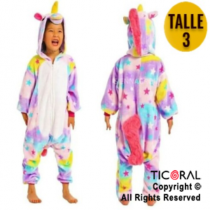 PIJAMA DISFRAZ UNICORNIO INFANTIL TALLE 3 x 1