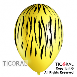 GLOBO S R12 INF FASHION TIGRE JG2 AMARILLO x 10