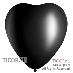 GLOBO S CORAZON 16 FASHION NEGRO x 50