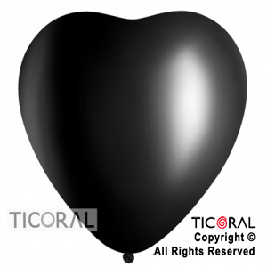 GLOBO S CORAZON 16 FASHION NEGRO x 50