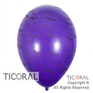 GLOBO S R12 INF FASHION MURCIELAGOS VIOLETA x 10