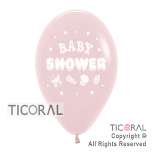 GLOBO S R12 SATIN BABY SHOWER 1C ROSA x 50