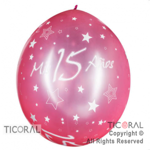 PIATA S R36 INF SATIN MIS 15 AOS ROSA ESTRELLAS x 1