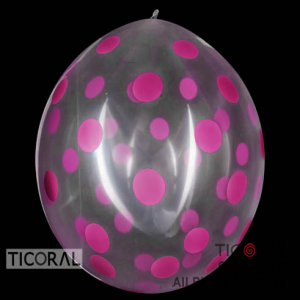 PIATA S R36 INF CR TRANSPARENTE PUNTOS FUCSIA x 1