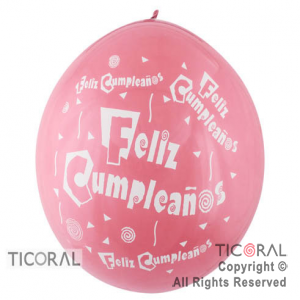 PIATA S P40 FASHION FELIZ CUMPLE FIESTA 2C 009 ROSA x 1