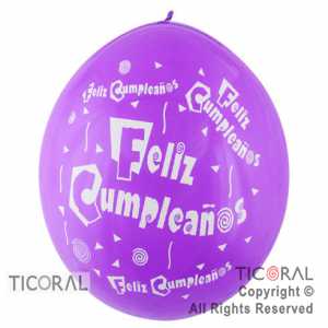 PIATA S P40 FASHION FELIZ CUMPLE FIESTA 2C 050 LILA x 1