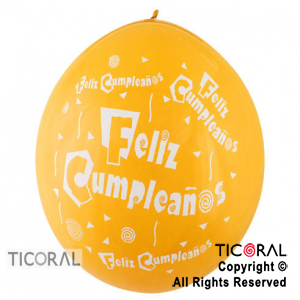 PIATA S P40 FASHION FELIZ CUMPLE FIESTA 2C 061 NARANJA x 1