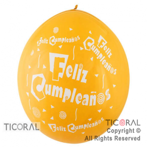 PIATA S P40 FASHION FELIZ CUMPLE FIESTA 2C 061 NARANJA x 1