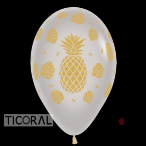 GLOBO S R12 INF CRISTAL TRANSPARENTE TROPICAL TINTA DORADA x 50