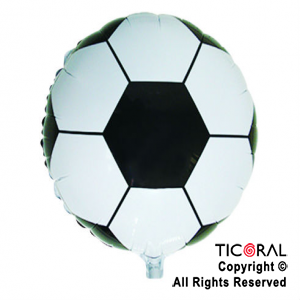 GLOBO MYLAR REDONDO 18  PELOTA FUTBOL ENVASADO HS7958-M-1 X 1 X ( 5 )