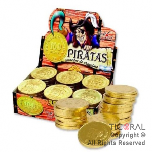 MONEDAS DE CHOCOLATE PIRATAS X 60 UNIDADES x 1