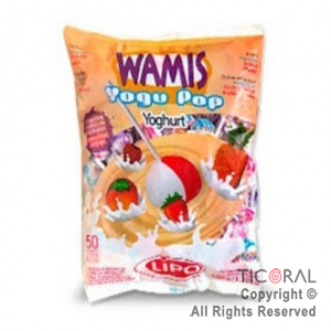 CHUPETIN WAMIS YOGURT POP 50 UNIDADES X 1