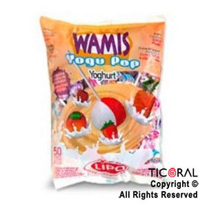 GOLO CHUPETIN WAMIS YOGURT POP 50 UNIDADES X 1