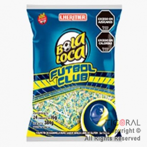 GOLO CHUPETIN BOLALOCA FUTBOL BOCA X 24 UNIDADES (16GR C/U)  X 1