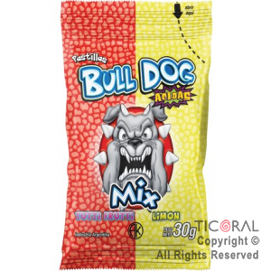 PASTILLAS BULL DOG MIX  X12 SOBRES X 30gr c/u TUTTI-LIMON