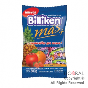 CARAMELO MASTICABLE BILLIKEN FRUTAL X 600GR x 1