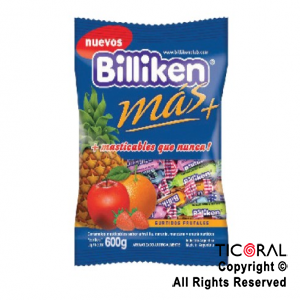 GOLO CARAMELO MASTICABLE BILLIKEN FRUTAL X 600GR x 1