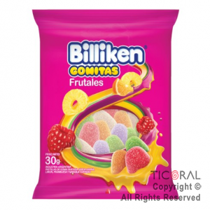 GOMAS BILLIKEN FRUTAL 12 SOBRES X 30GR x 1