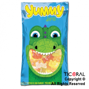 GOLO GOMAS YUMMY DINOSAURIOS CON STICKERS 12 SOBRES X 30GRS X 1