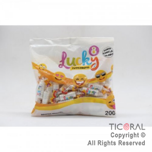 GOLO PASTILLAS LUCKY 8 SABOR TUTI FRUTI x 200GR