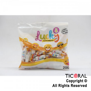 GOLO PASTILLAS LUCKY 8 SABOR TUTI FRUTI x 200GR