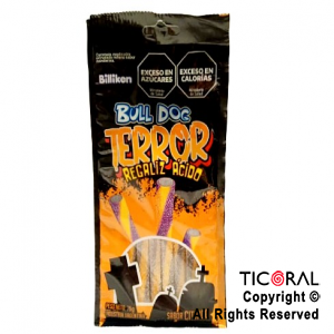 GOLO REGALIZ ACIDO BULLDOG TERROR CITRICO X 75 GR X 24 UNIDADES