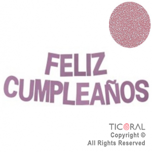 GUIRNALDA FRASE FELIZ CUMPLEAOS GIBREADA ROSA 15CM x 1