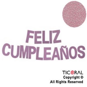 GUIRNALDA FRASE FELIZ CUMPLEAOS GIBREADA ROSA 15CM x 1