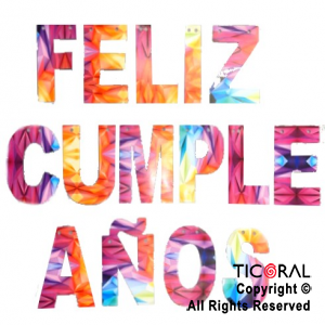 GUIRNALDA FRASE FELIZ CUMPLEAOS ART DECO 15CM x 1