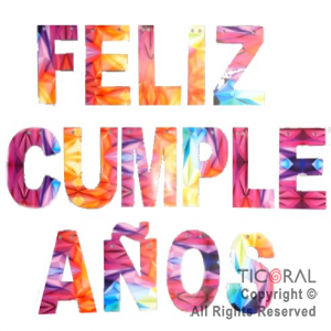 GUIRNALDA FRASE FELIZ CUMPLEAOS ART DECO 15CM x 1