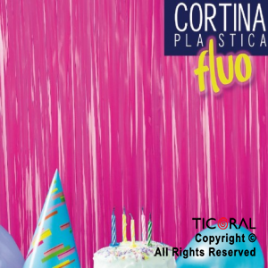 CORTINA LISA COLOR (IP) FUCSIA FLUO 2.2 MT X 80CM x 1