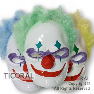 MASCARA CLOWN CON PELO x 6