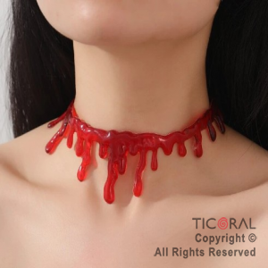 COLLAR SANGRE GOTEANDO X 1