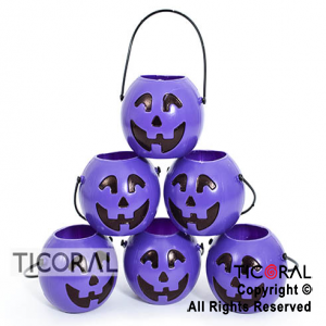 MINI CARAMELERA CALABAZA PLASTICA 5 cm VIOLETA X 6