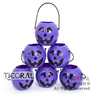 MINI CARAMELERA CALABAZA PLASTICA 5 cm VIOLETA X 6