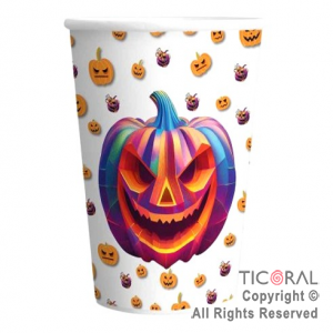 HALLOWEEN BLANCO VASO 8 OZ x 8