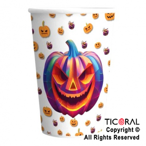 HALLOWEEN BLANCO VASO 8 OZ x 8