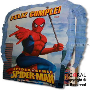 SPIDERMAN PIÑATA CARTON x 1 | Ticoral Express | Cotillón y Repostería. Venta  al público.