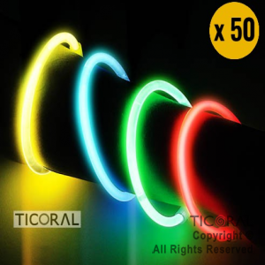 Pulsera luminosa neon quimica x 50