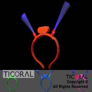 VINCHA FIBRA OPTICA LED COLORES SURTIDOS X 12