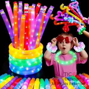 TUBO FLEXIBLE LUMINOSO DE LUCES COLORES x 6