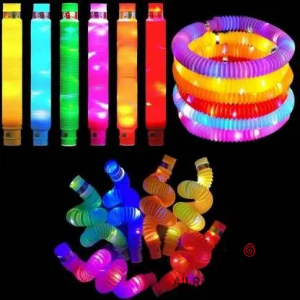 TUBO FLEXIBLE LUMINOSO DE LUCES COLORES x 6