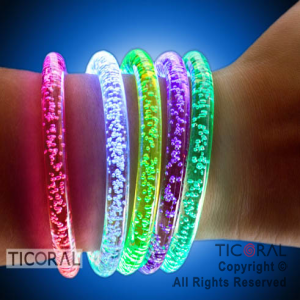 PULSERA LUMINOSA ACRILICA COLORES SURTIDOS x 12