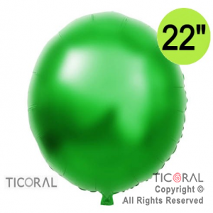 GLOBO MYLAR RED 22 VERDE METALIZADO ENVASADO HS3254-6 X 1 (x 5)